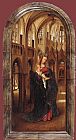 Jan Van Eyck Canvas Paintings - Madonna in the Church